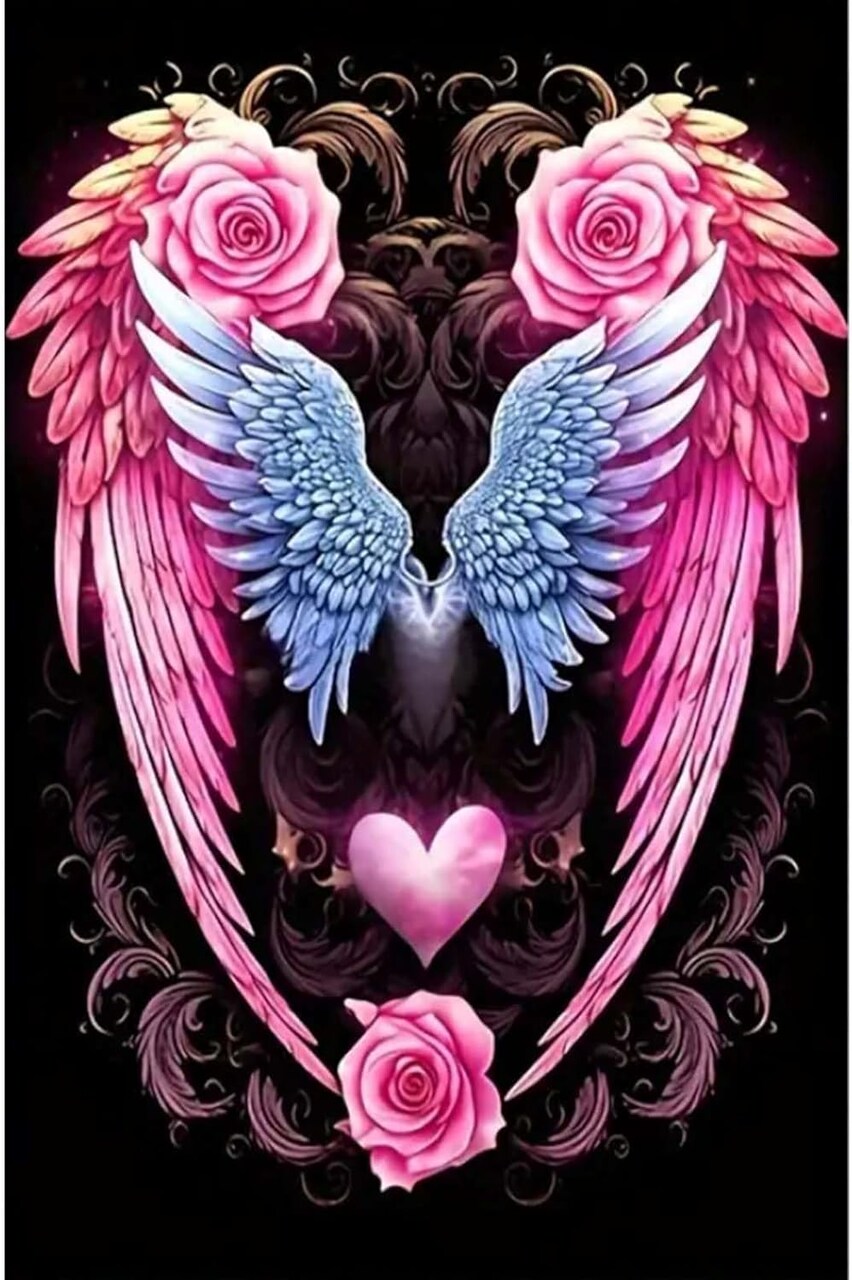 DIY 5D Diamond Painting Kits for Adults Diamond Art Angel's Wings-15.7x11.8inch
